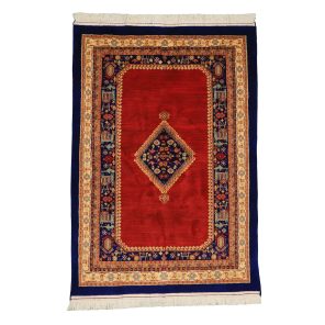 فرش دستباف سه و نیم متری طرح کف ساده قشقایی کد 40404111