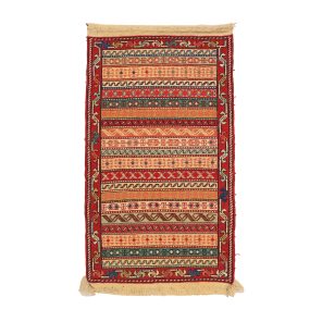 گلیم دستبافت نیم متری مدل ورنی زمینه رنگی کد 40404100