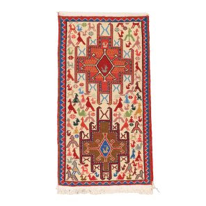 گلیم دستبافت نیم متری مدل ورنی کد 40404106