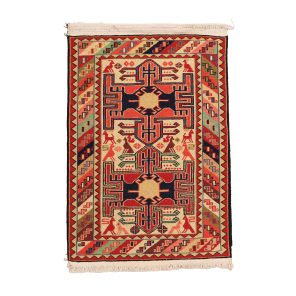 گلیم دستبافت یک متری مدل ورنی  کد 4040496