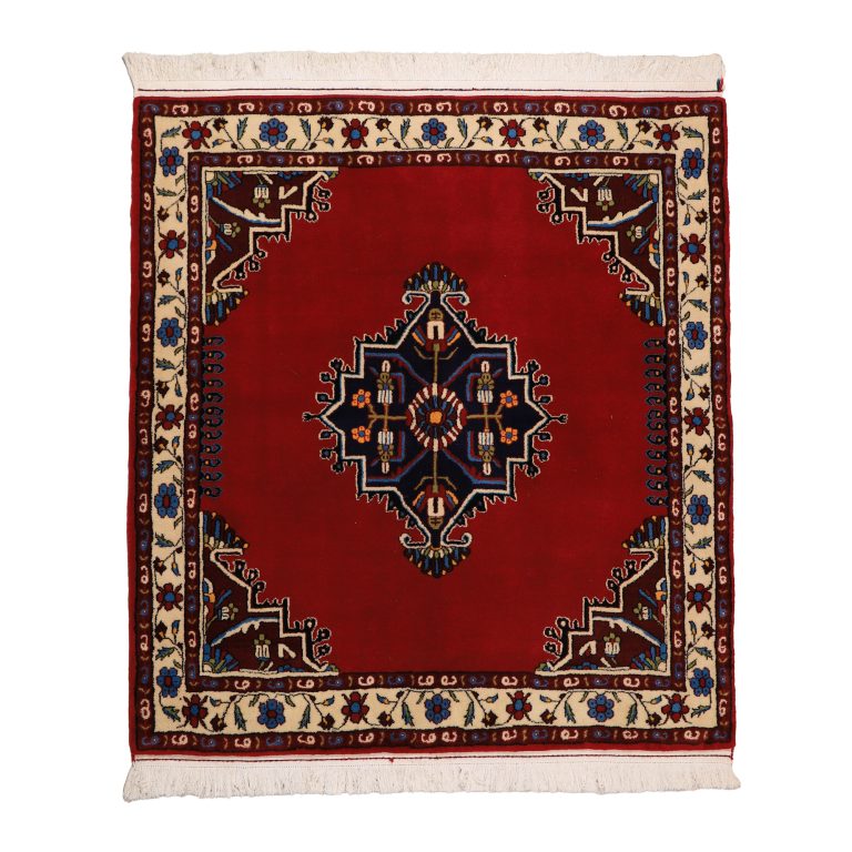 فرش دستبافت دو متری طرح لچک ترنج عشایری کد 4040659