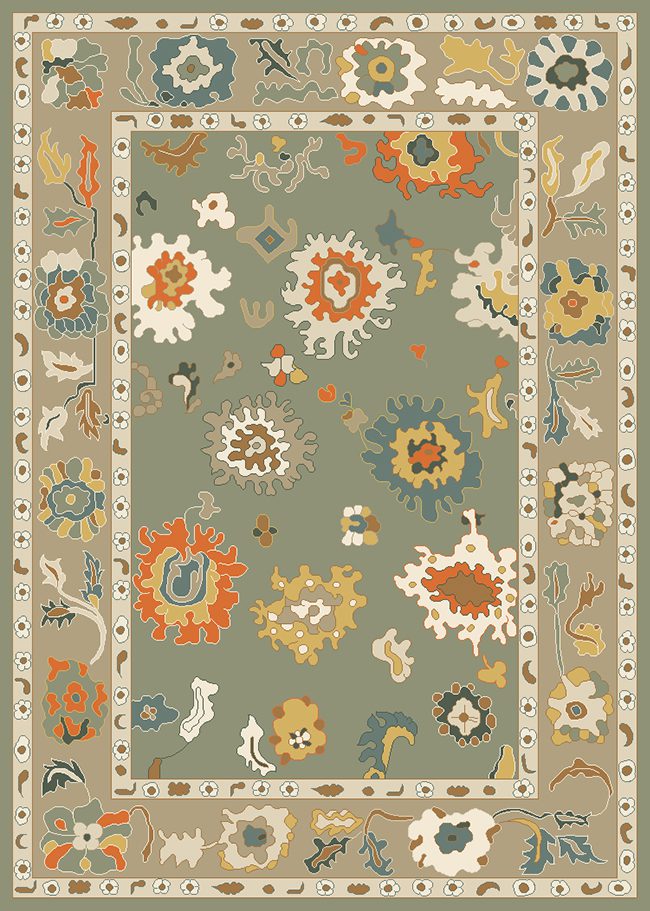 نقشه قالی سلطان آباد قابل سفارش در مجموعه گره کارپت