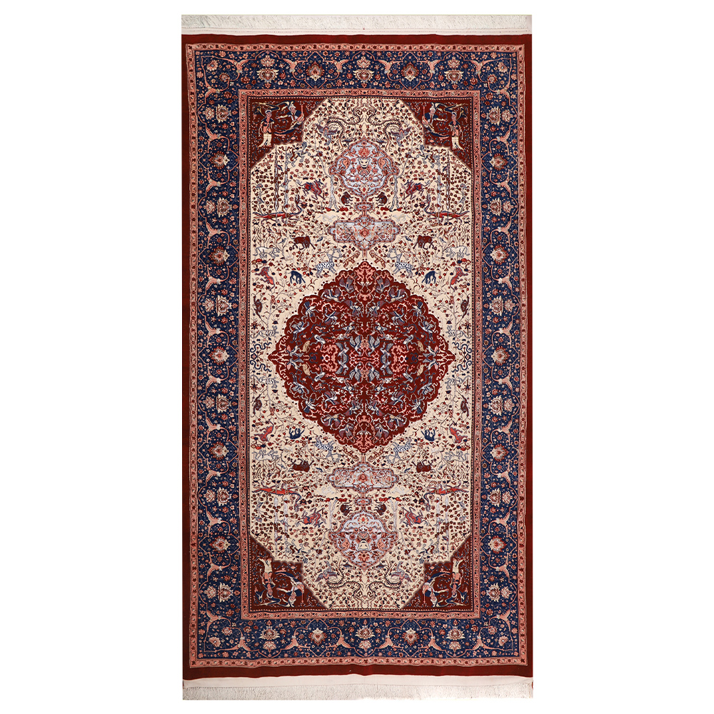 فرش تاج گذاری باربافی شده توسط مجموعه گره کارپت برای مشاهده و سفارش این فرش در ابعاد و رنگ آمیز متنوع به سایت گره بافت مراجعه کنید